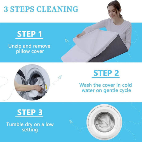 Memory Foam Soft Triangle Bed Wedge Pillow for Sleeping - Veluna - Sleep Galleria