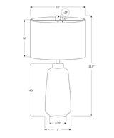 Modern Cream Ceramic Table Lamp With Ivory Shade - Sleep Galleria