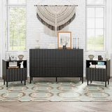 Modern Fluted Solid Wood Bedroom Furniture Set - Sleep Galleria