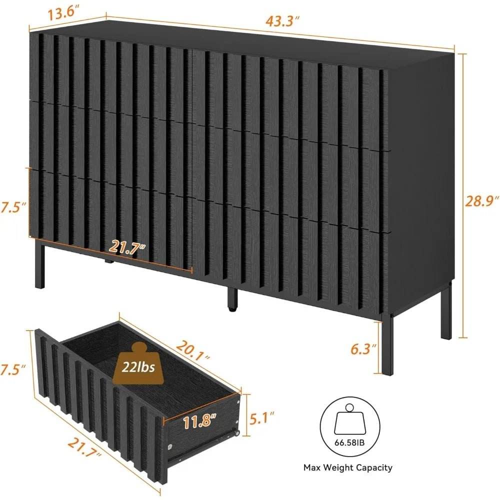 Modern Fluted Solid Wood Bedroom Furniture Set - Sleep Galleria