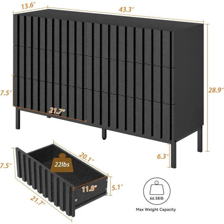 Modern Fluted Solid Wood Bedroom Furniture Set - Sleep Galleria