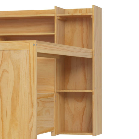 Multi - Functional Wooden Twin Bed With Trundle And Desk - Veluna - Sleep Galleria