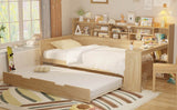 Multi - Functional Wooden Twin Bed With Trundle And Desk - Veluna - Sleep Galleria