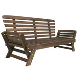 Outdoor Adjustable Acacia Wood Patio Daybed With Cushions - Sleep Galleria