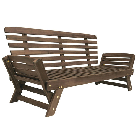 Outdoor Adjustable Acacia Wood Patio Daybed With Cushions - Sleep Galleria