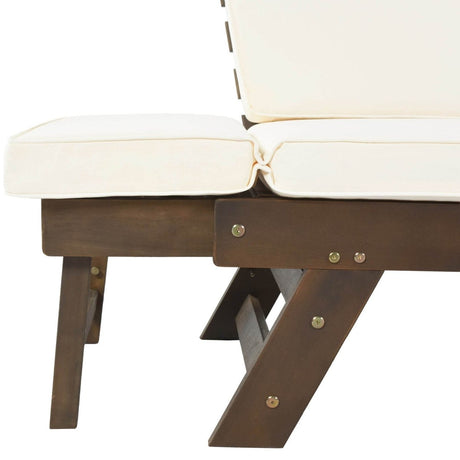 Outdoor Adjustable Acacia Wood Patio Daybed With Cushions - Sleep Galleria