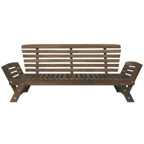 Outdoor Adjustable Acacia Wood Patio Daybed With Cushions - Sleep Galleria