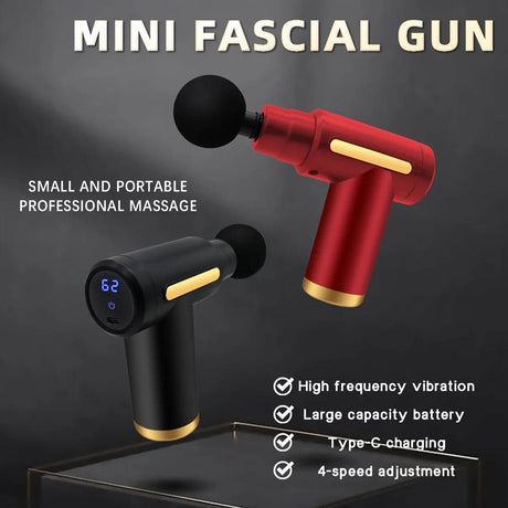 Portable Digital Fascia Gun with LED Display and Six - Speed Settings - Veluna - Sleep Galleria