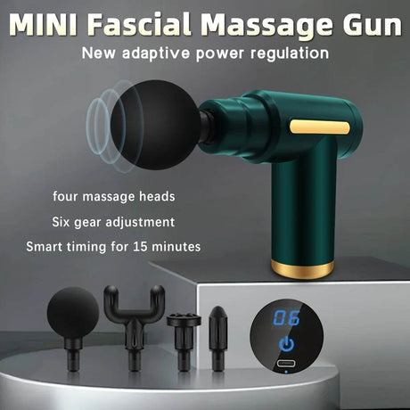 Portable Digital Fascia Gun with LED Display and Six - Speed Settings - Veluna - Sleep Galleria