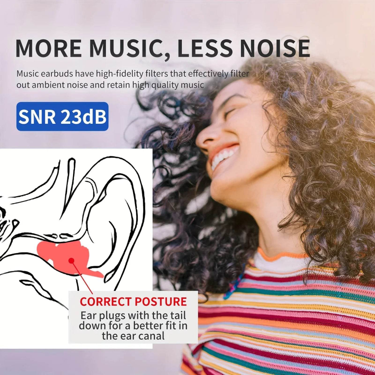 Reusable Hypoallergenic Silicone Noise Reduction Earplugs - Veluna - Sleep Galleria