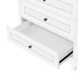 Rustic White Wood Storage Dresser With 9 Drawers - Sleep Galleria