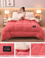 Soft Lamb Velvet Warm Winter Quilt Blanket - Sleep Galleria