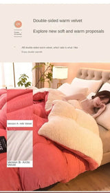 Soft Lamb Velvet Warm Winter Quilt Blanket - Sleep Galleria