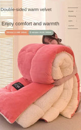Soft Lamb Velvet Warm Winter Quilt Blanket - Sleep Galleria