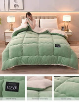 Soft Lamb Velvet Warm Winter Quilt Blanket - Sleep Galleria