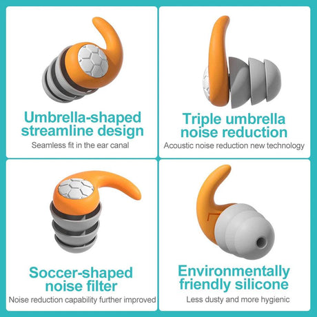 Soft Nano Silica Gel Noise Reduction Earplugs - Sleep Galleria