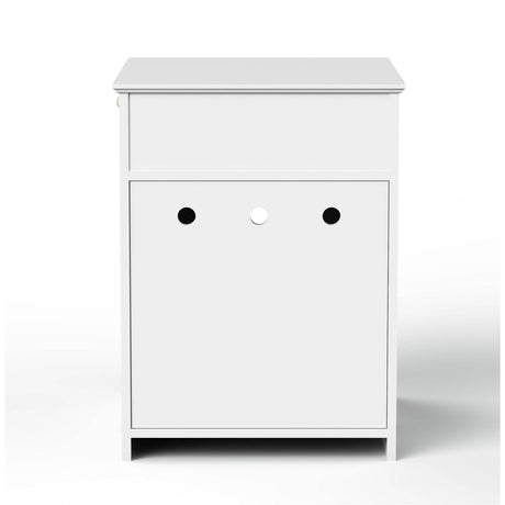 Solid Wood White Cat Litter Box Enclosure With Drawer - Sleep Galleria