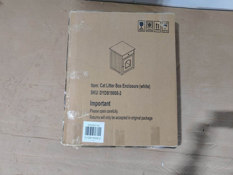 Solid Wood White Cat Litter Box Enclosure With Drawer - Sleep Galleria