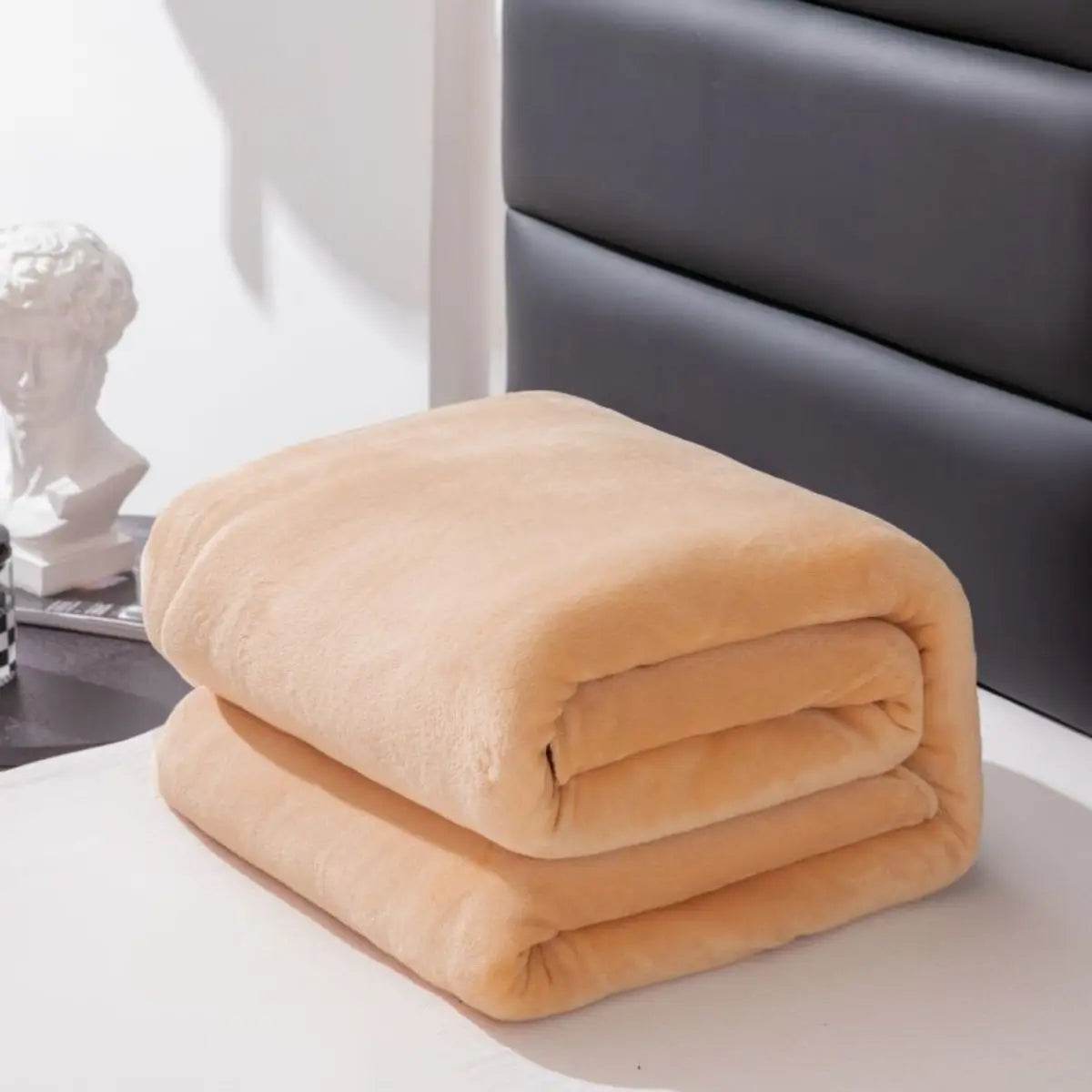 Thickened Fleece Solid Color All - Season Blanket - Veluna - Sleep Galleria