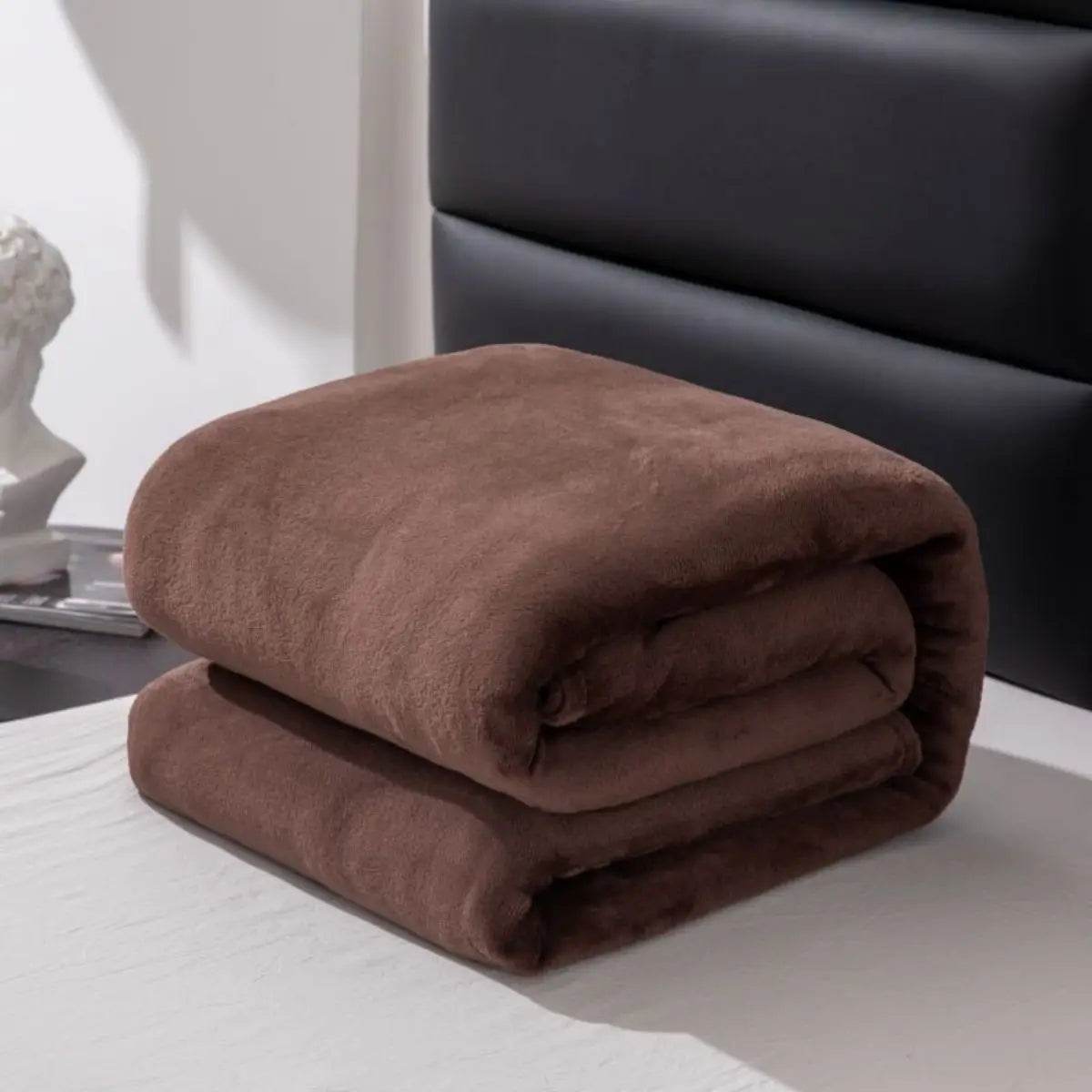 Thickened Fleece Solid Color All - Season Blanket - Veluna - Sleep Galleria