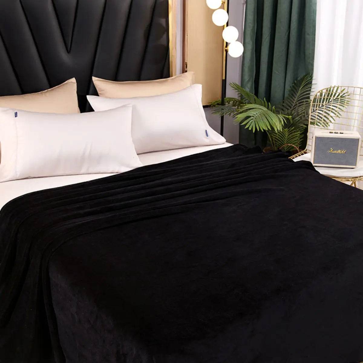 Thickened Fleece Solid Color All - Season Blanket - Veluna - Sleep Galleria