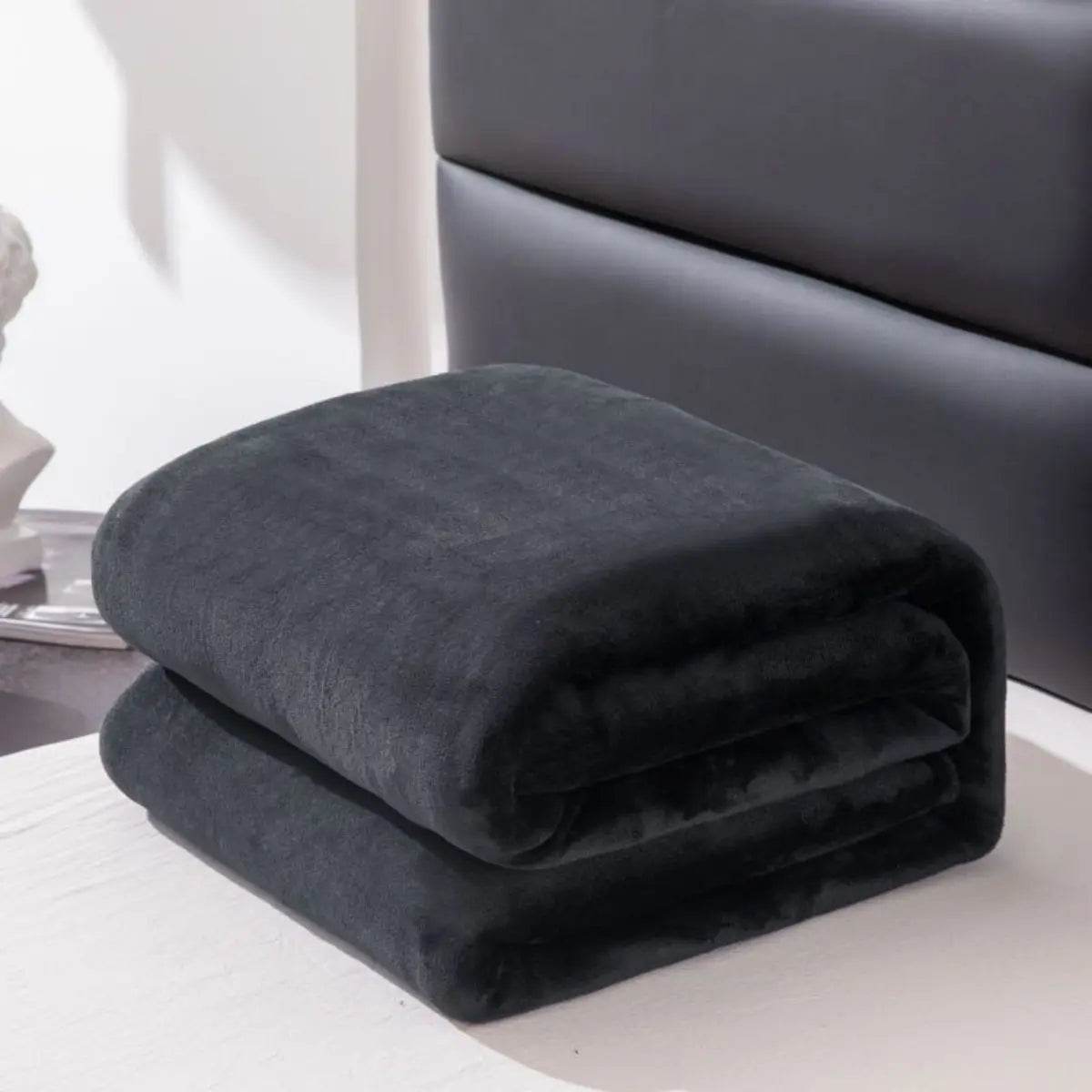 Thickened Fleece Solid Color All - Season Blanket - Veluna - Sleep Galleria