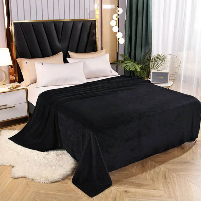 Thickened Fleece Solid Color All - Season Blanket - Veluna - Sleep Galleria