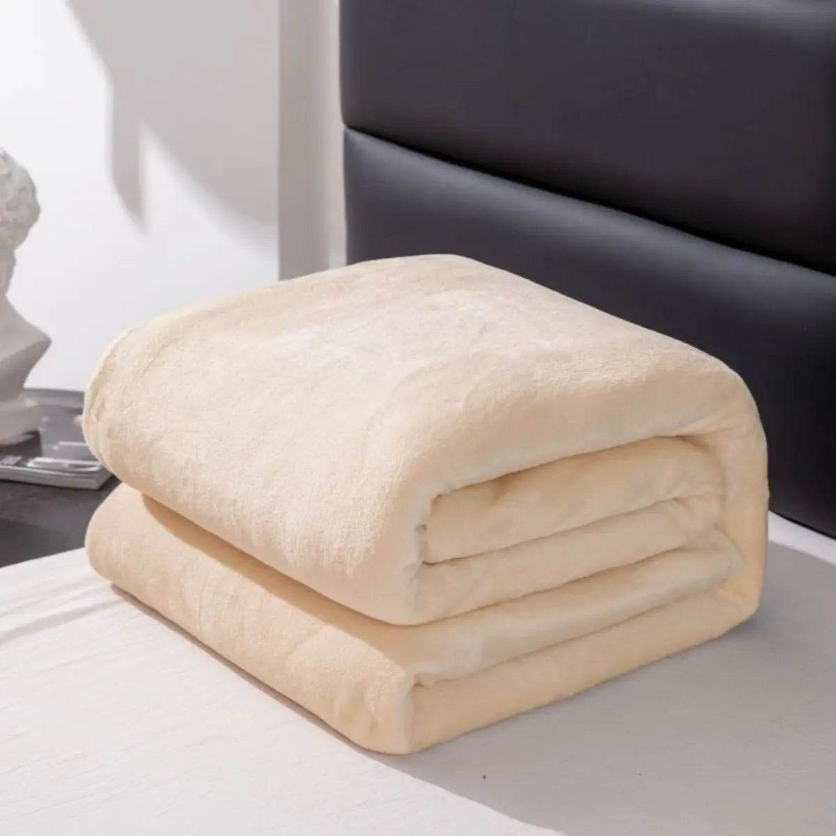 Thickened Fleece Solid Color All - Season Blanket - Veluna - Sleep Galleria