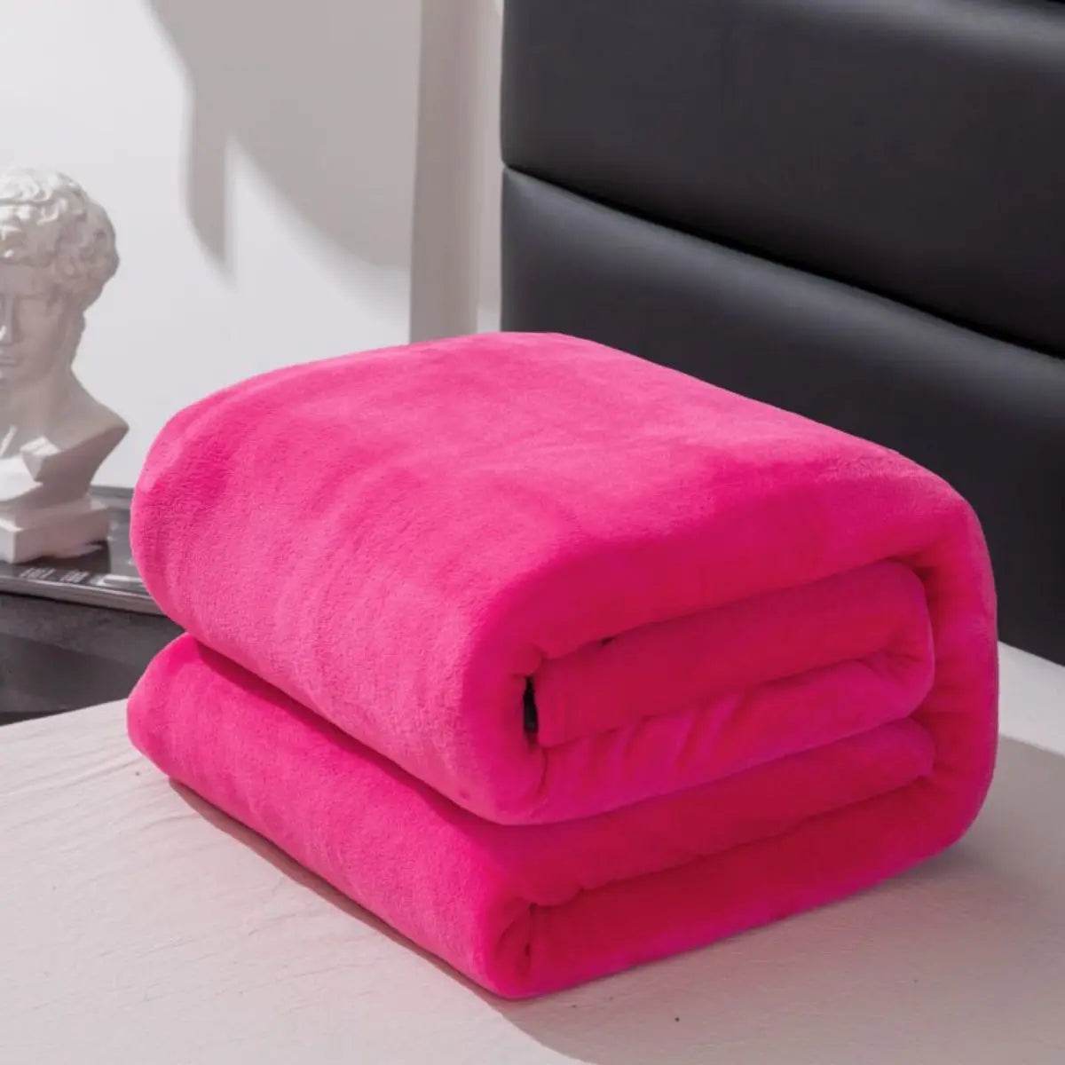 Thickened Fleece Solid Color All - Season Blanket - Veluna - Sleep Galleria