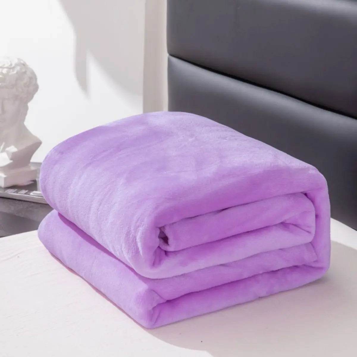 Thickened Fleece Solid Color All - Season Blanket - Veluna - Sleep Galleria