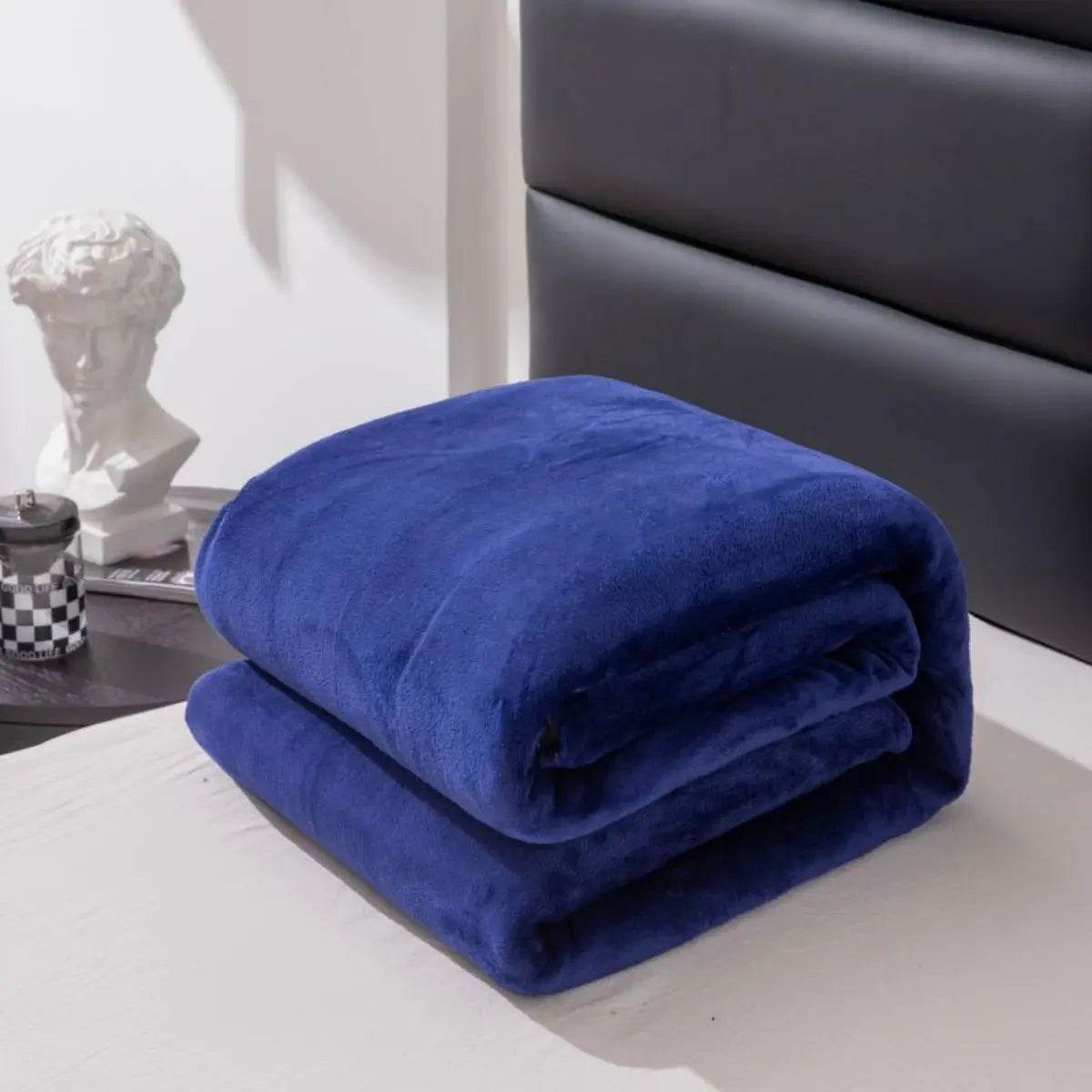 Thickened Fleece Solid Color All - Season Blanket - Veluna - Sleep Galleria
