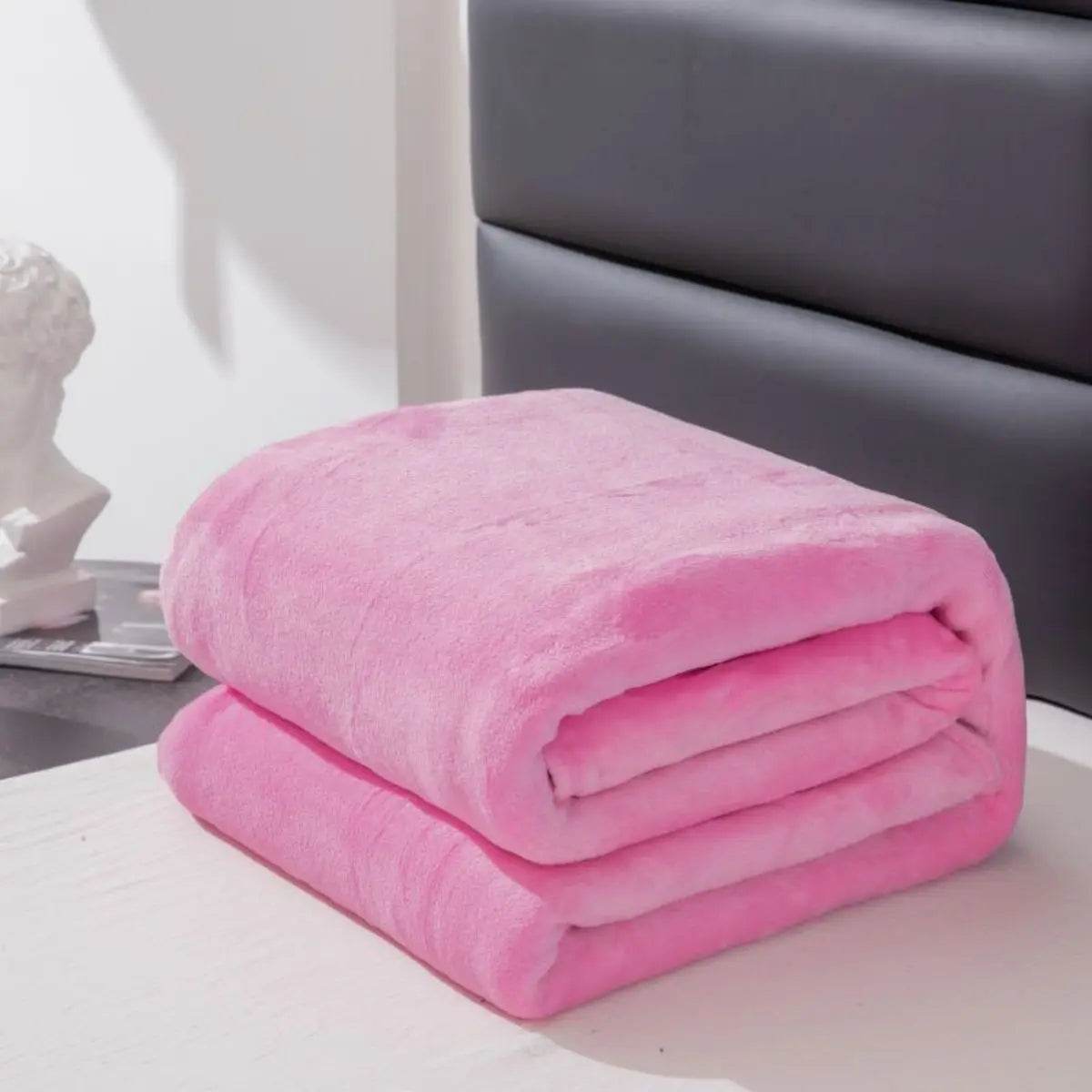 Thickened Fleece Solid Color All - Season Blanket - Veluna - Sleep Galleria