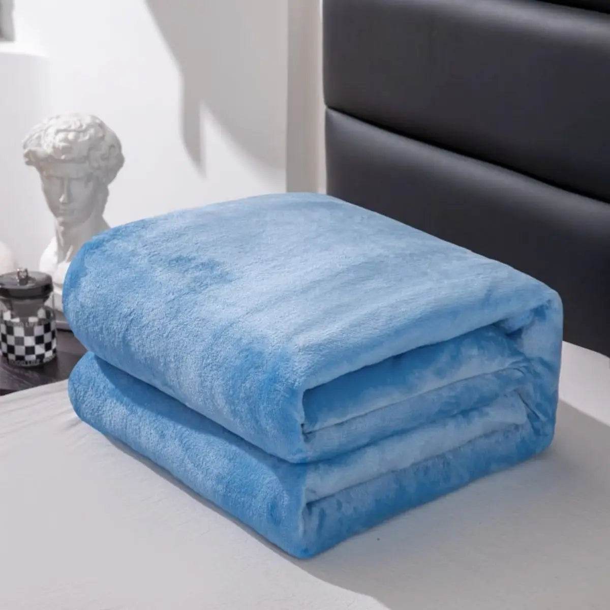 Thickened Fleece Solid Color All - Season Blanket - Veluna - Sleep Galleria