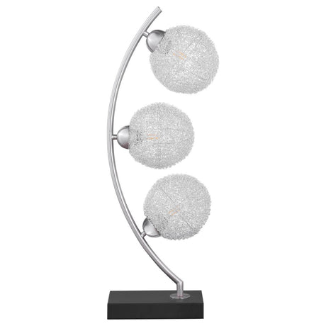 Three - Light Woven Spherical Metal LED Table Lamp - Veluna - Sleep Galleria