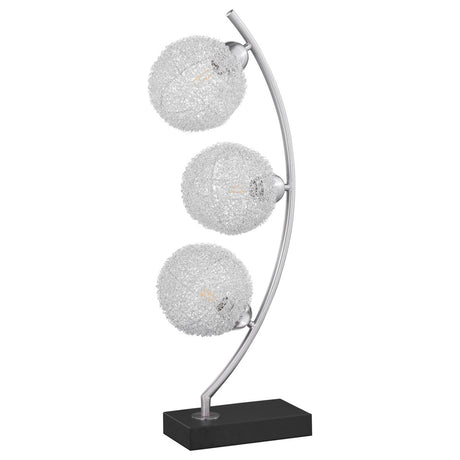 Three - Light Woven Spherical Metal LED Table Lamp - Veluna - Sleep Galleria