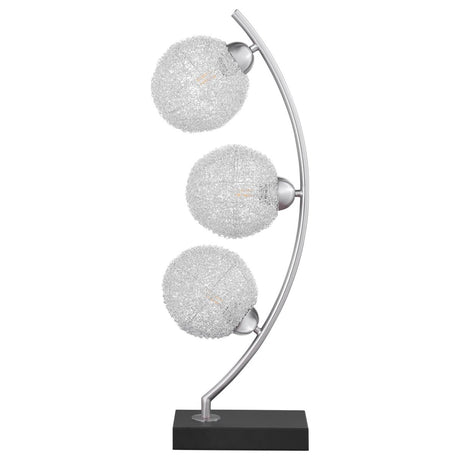 Three - Light Woven Spherical Metal LED Table Lamp - Veluna - Sleep Galleria