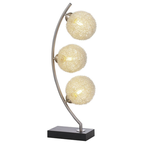 Three - Light Woven Spherical Metal LED Table Lamp - Veluna - Sleep Galleria