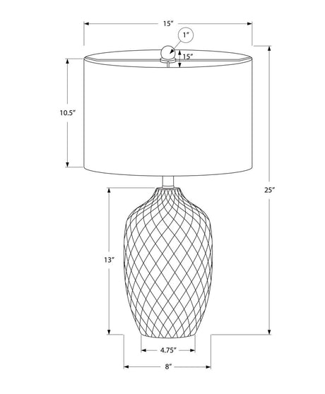 Transitional Cream Ceramic Ginger Jar Table Lamp - Sleep Galleria