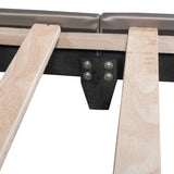 Upholstered PU Leather Platform Bed With Rabbit Ornament - Veluna - Sleep Galleria