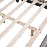 Upholstered PU Leather Platform Bed With Rabbit Ornament - Veluna - Sleep Galleria