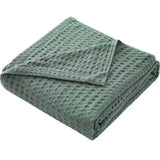 Waffle Pattern 100% Cotton Lightweight Summer Blanket - Sleep Galleria