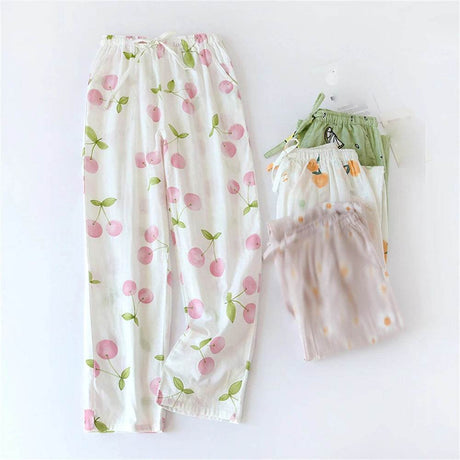 Women’s Cotton Printed Loose Pajama Sleep Bottoms - Veluna - Sleep Galleria