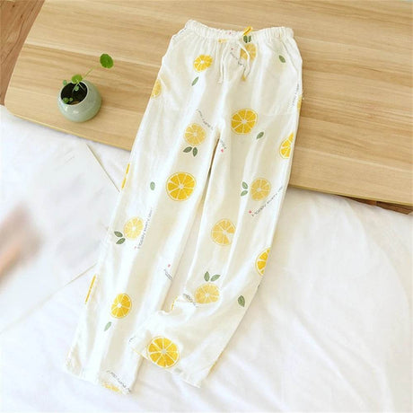 Women’s Cotton Printed Loose Pajama Sleep Bottoms - Veluna - Sleep Galleria