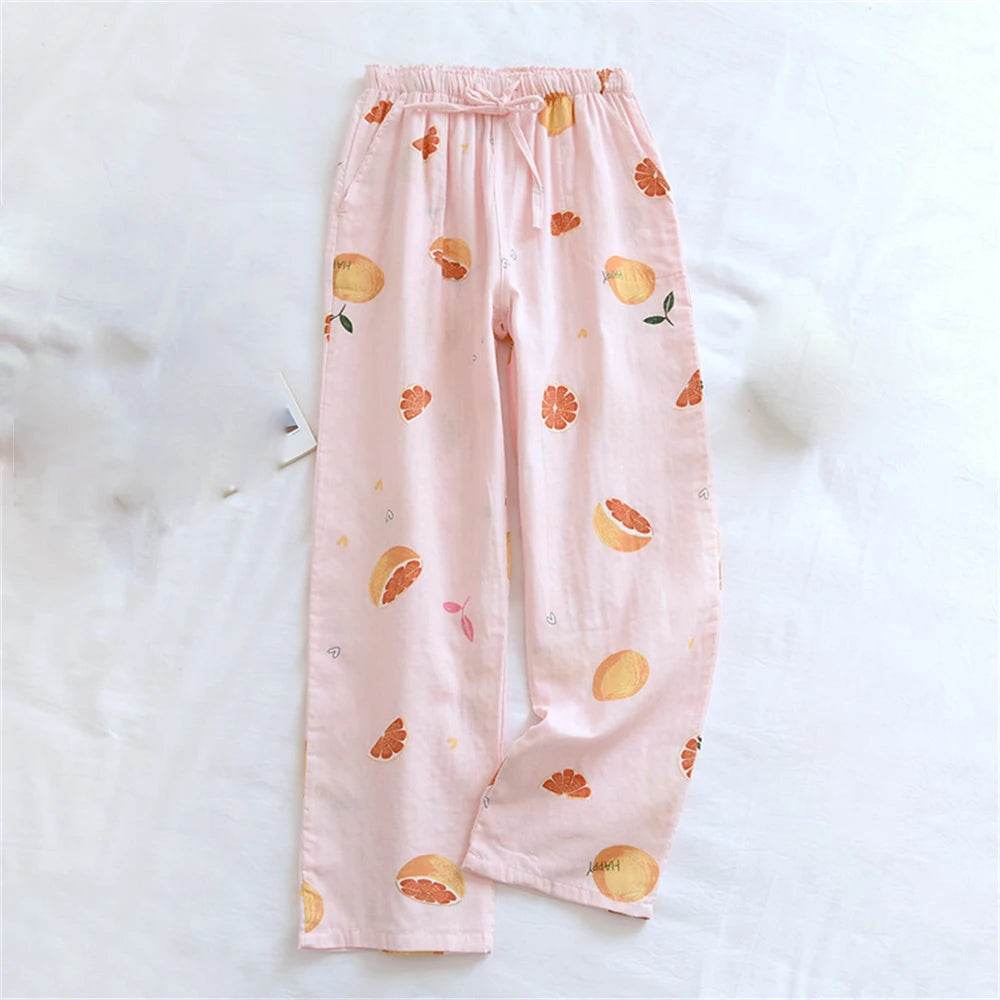 Women’s Cotton Printed Loose Pajama Sleep Bottoms - Veluna - Sleep Galleria