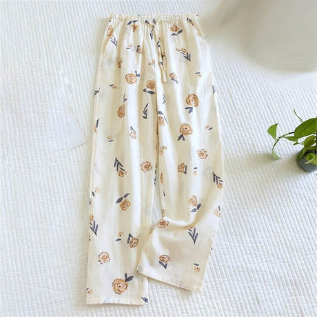 Women’s Cotton Printed Loose Pajama Sleep Bottoms - Veluna - Sleep Galleria