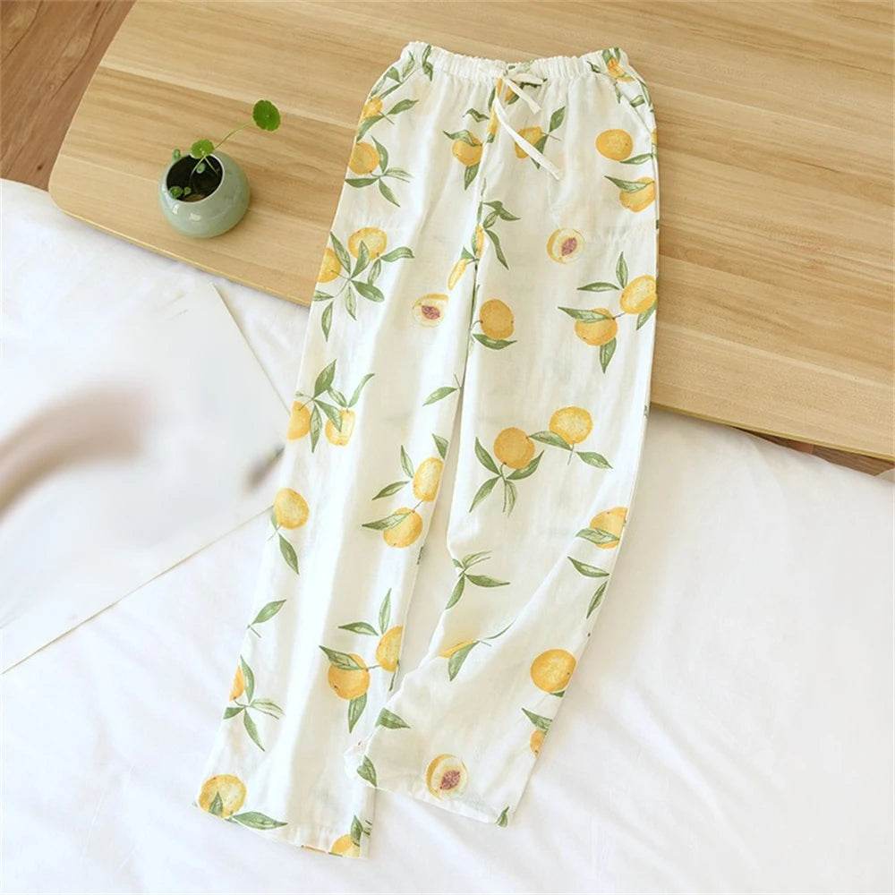 Women’s Cotton Printed Loose Pajama Sleep Bottoms - Veluna - Sleep Galleria