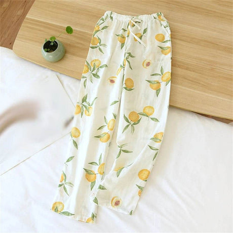 Women’s Cotton Printed Loose Pajama Sleep Bottoms - Veluna - Sleep Galleria