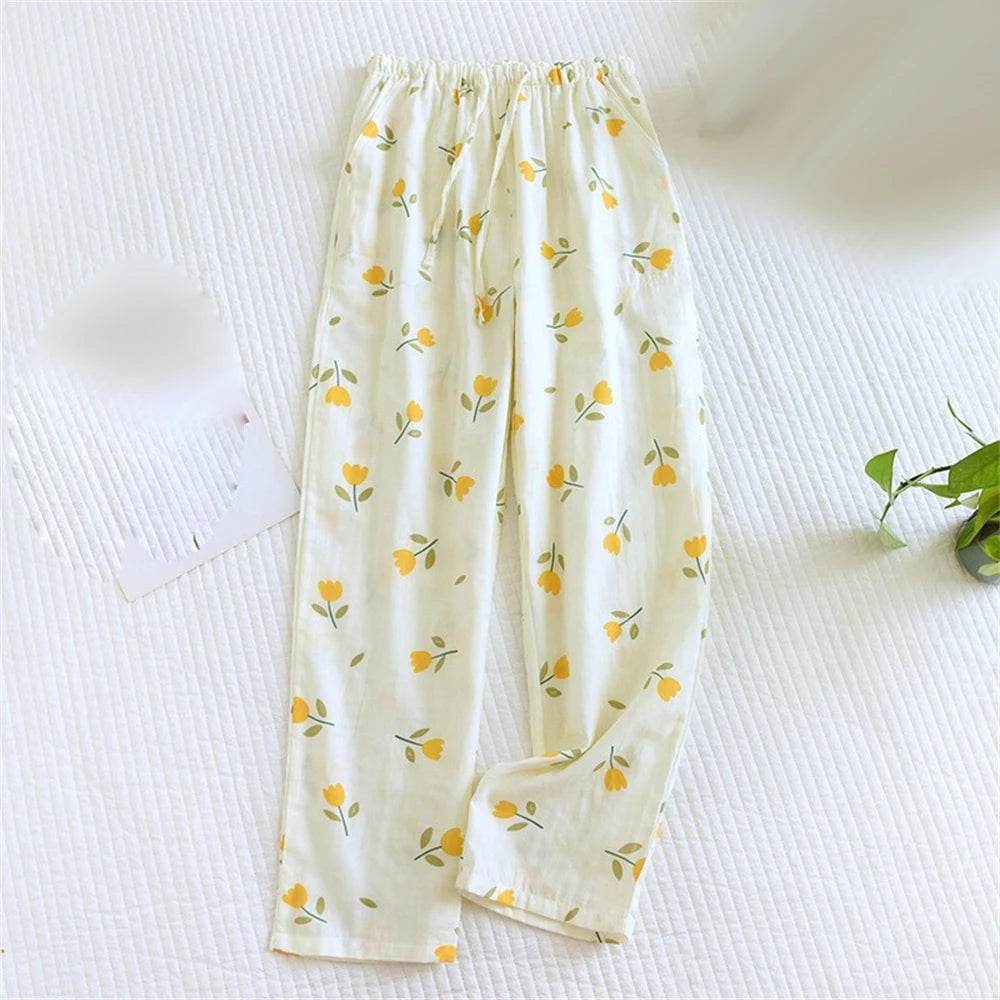 Women’s Cotton Printed Loose Pajama Sleep Bottoms - Veluna - Sleep Galleria