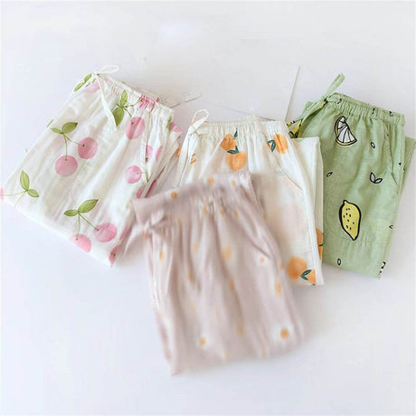 Women’s Cotton Printed Loose Pajama Sleep Bottoms - Veluna - Sleep Galleria