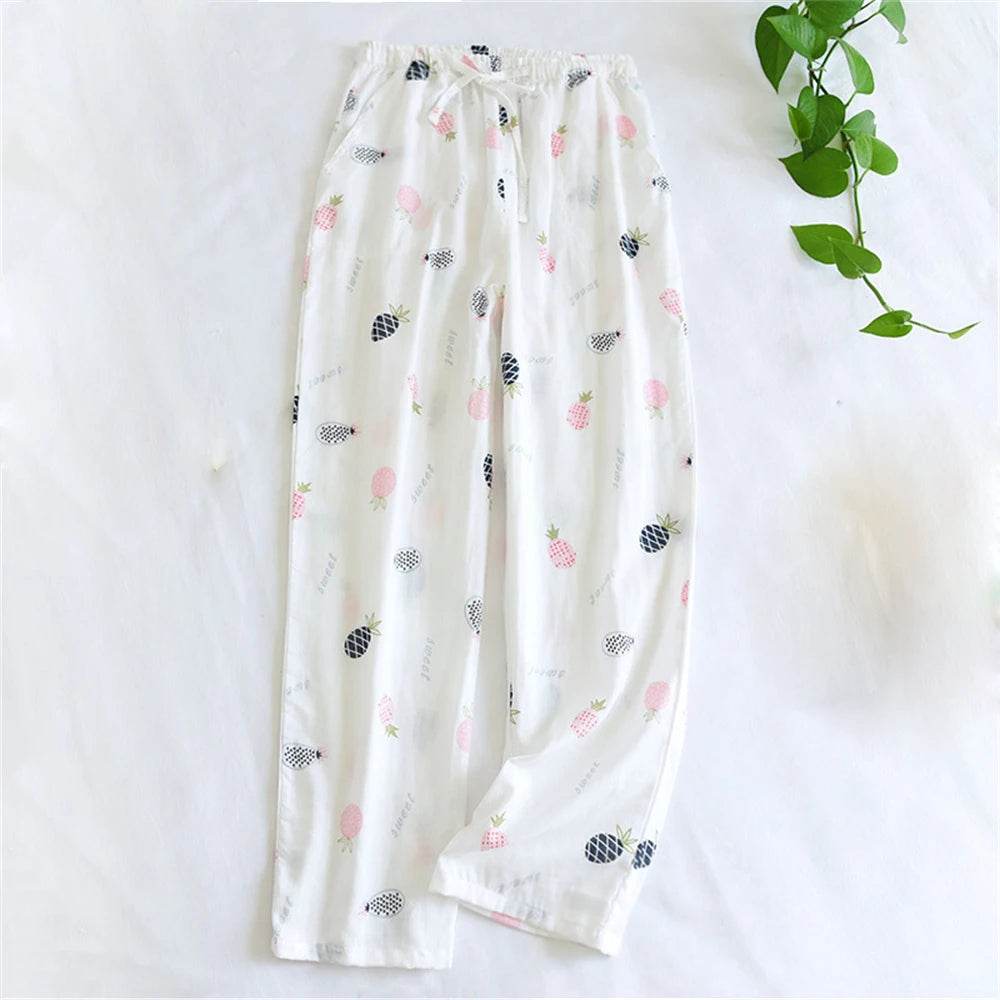 Women’s Cotton Printed Loose Pajama Sleep Bottoms - Veluna - Sleep Galleria